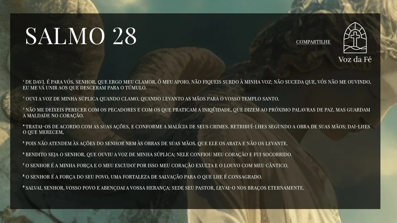 uma estatua de uma anho exposto ao tempo, céu ensolarado, estatua de pedra, clara e bem iluminada, Salmo 28 escrito